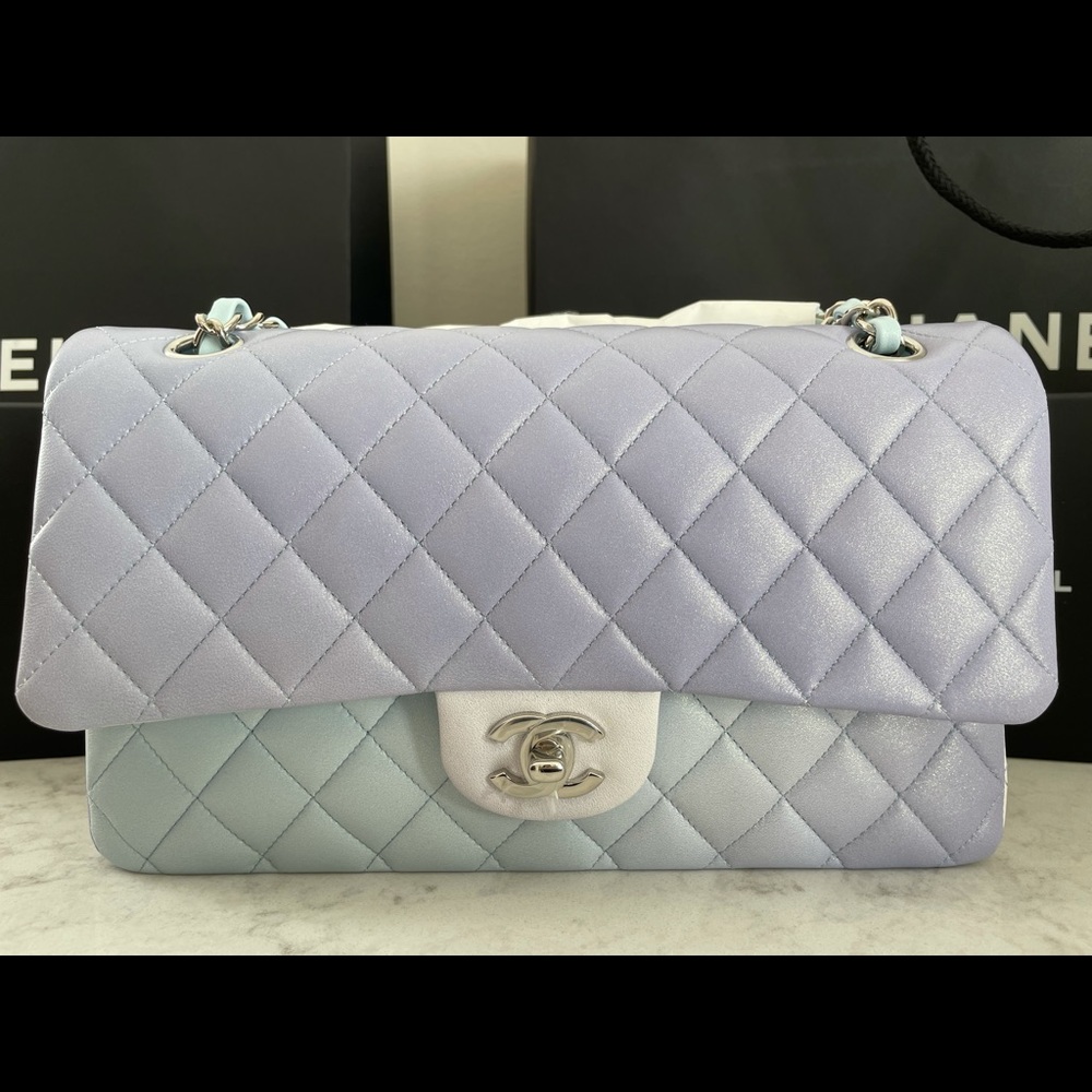 Chanel Limited Edition iridescent Tri-color Medium Classic Bag - Picture 7 of 13